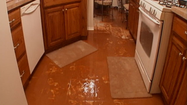 Water Damage in Kitchen