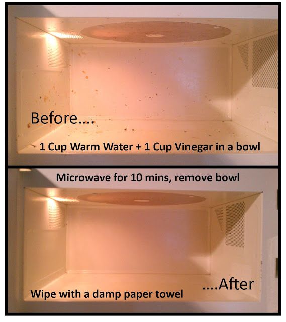 Cleaning the microwave