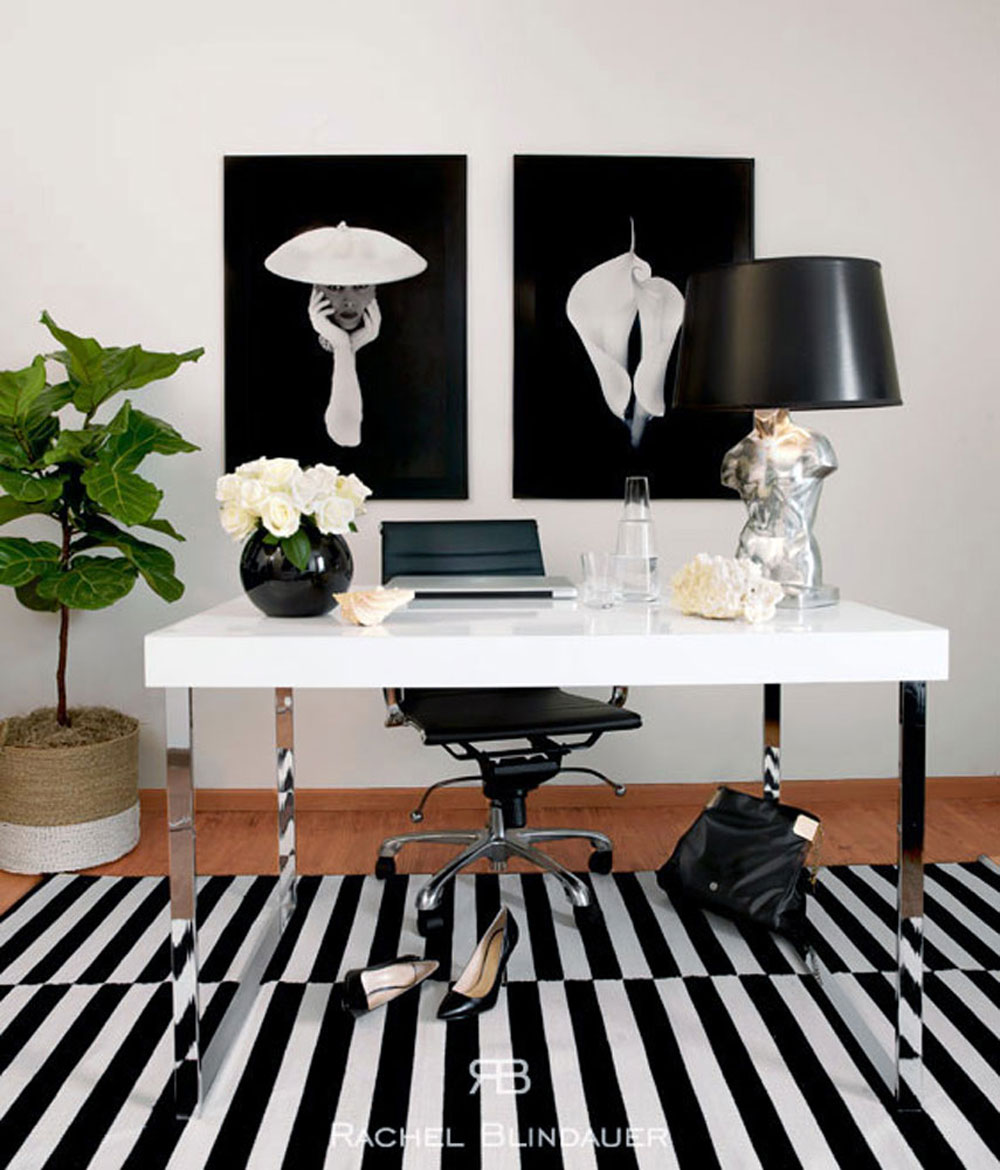 Black and white office 
