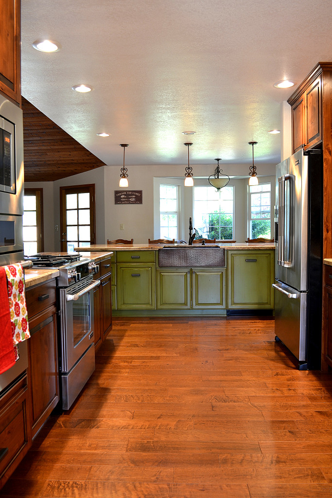 Wood flooring kitchen